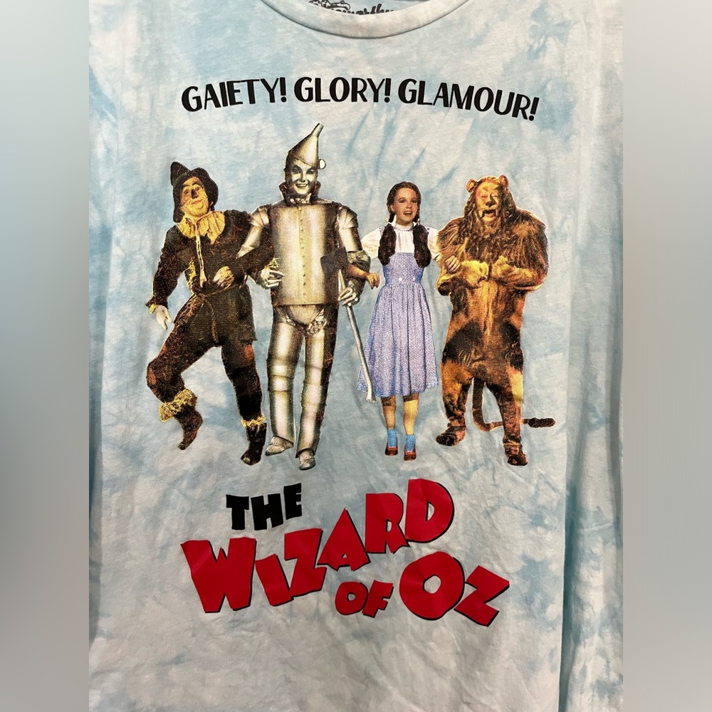 Cakeworthy Wizard of Oz Tie-Dye Graphic Long Sleeve Cotton Tee, size 4XL - Picture 4 of 7